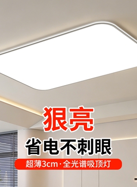 2026新款LED吸顶灯现代简约房间卧室灯全光谱护眼客厅灯中山灯具