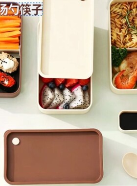 饭盒食品级健康定量定食减脂上班族便携式保温便当盒学生保鲜餐盒