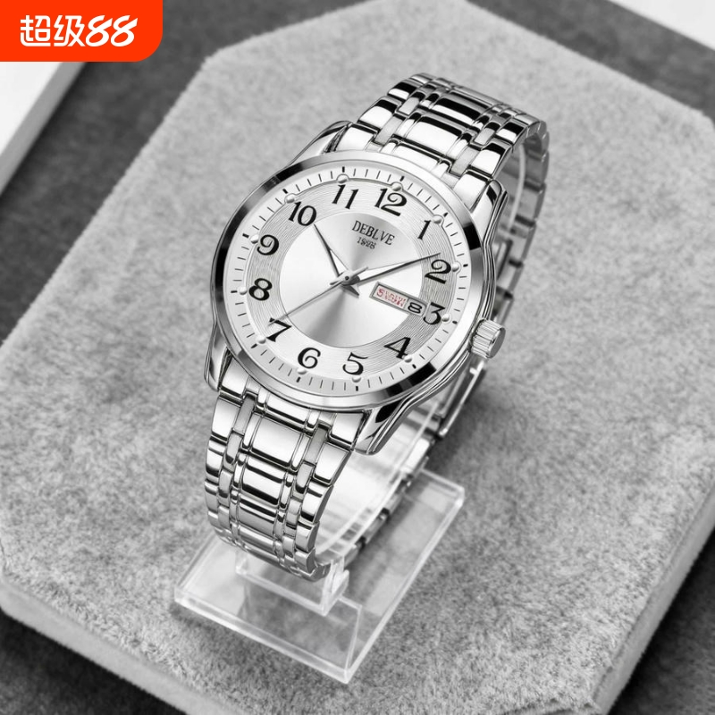 腕表高级感男士男款手表全自动非机械表正品名牌钢带商务防水石英