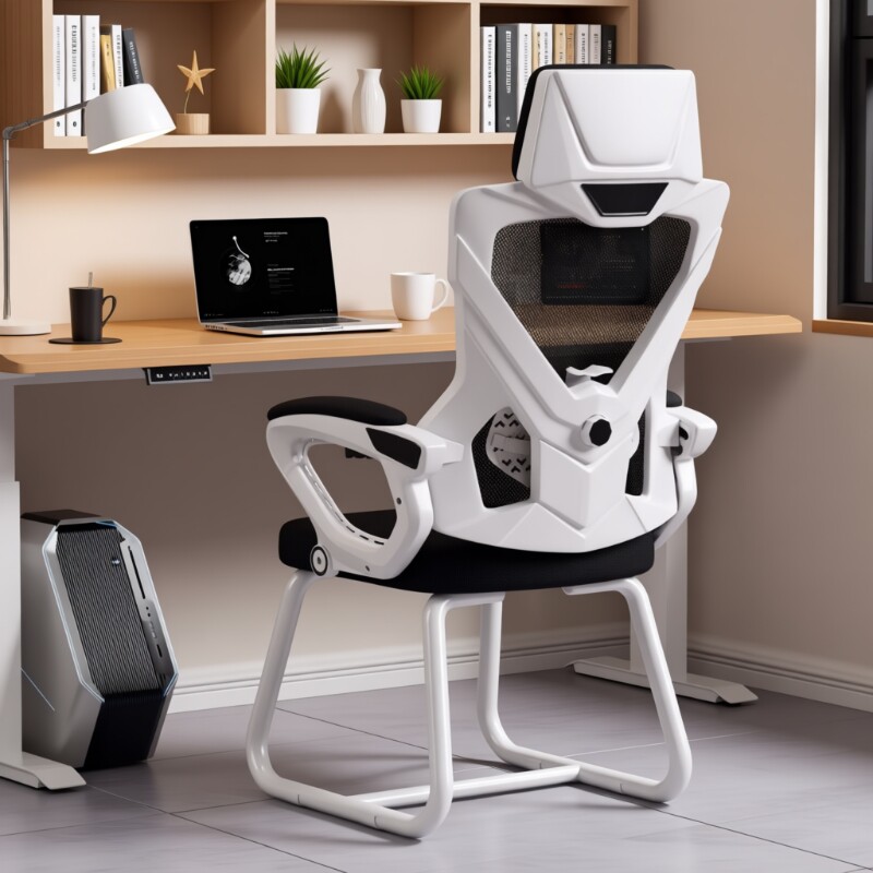 办公椅椅子舒适电脑椅靠背可折叠弓形办公座椅可躺扶手电竞午休