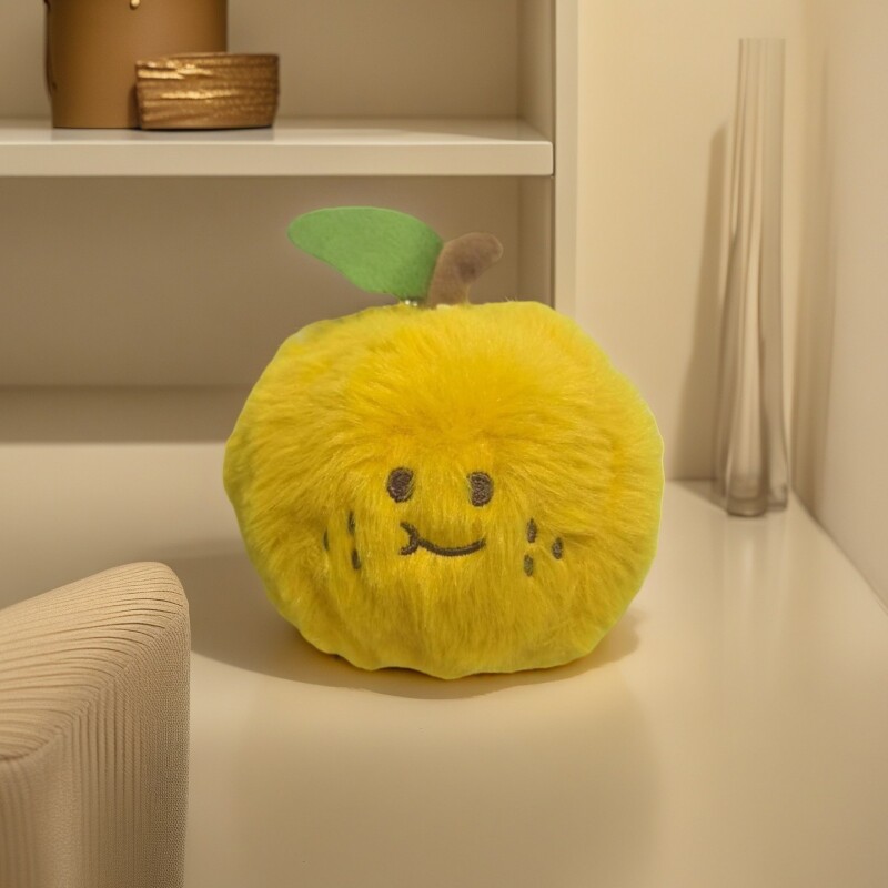 解压砂糖橘子挂件毛绒公仔剥皮珠