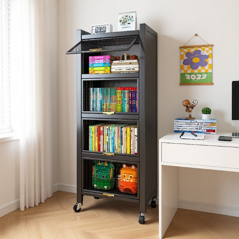 家用钢制书架客厅书柜储物柜一体多功能儿童玩具绘本防尘收纳柜子,住宅家具,书架,淘宝优惠券,粉丝福利购,淘宝优惠卷
