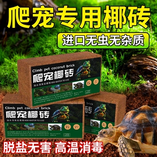爬宠椰砖乌龟专用冬眠椰子土寄居蟹巴西龟蜗牛免泡发椰糠无菌水苔
