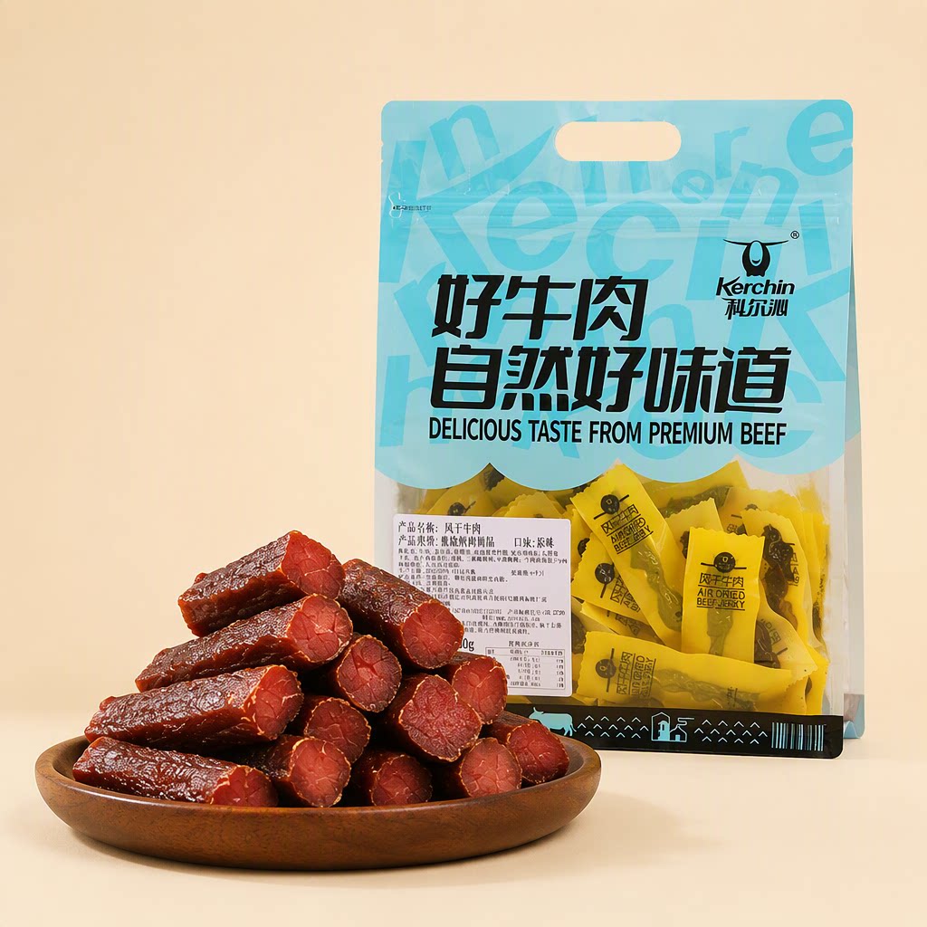 科尔沁风干牛肉500g原味内蒙特产休闲零食小吃易嚼独立包装即食
