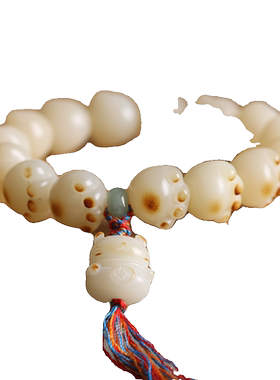 炭烧猫爪手串菩提根手链女生猫咪白玉菩提烤色手绳小众小猫原籽