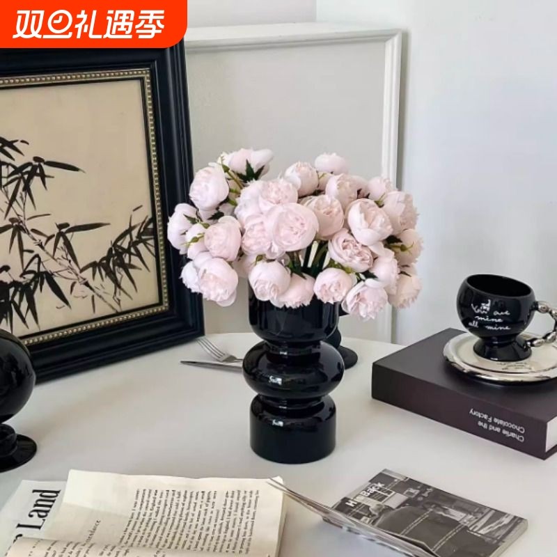 假花仿真花摆设客厅装饰花塑料花艺摆件茶几餐桌绢花花束盆栽桌面