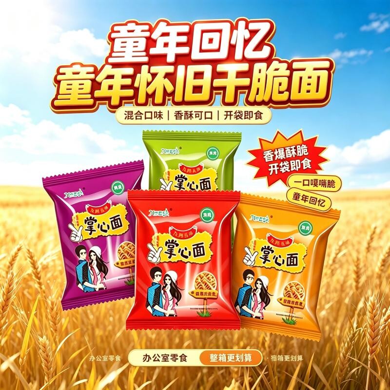 掌心脆干脆面网红解馋好吃的小零食休闲食品捏碎网红礼包干吃清真
