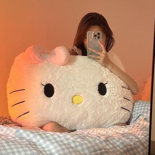 hellokitty宿舍床头靠垫软包大靠背宿舍大学生单人床抱枕可爱床上