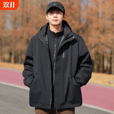 巨好看的冲锋衣男女同款款春秋冬季三合一可拆卸登山衣服夹克外套