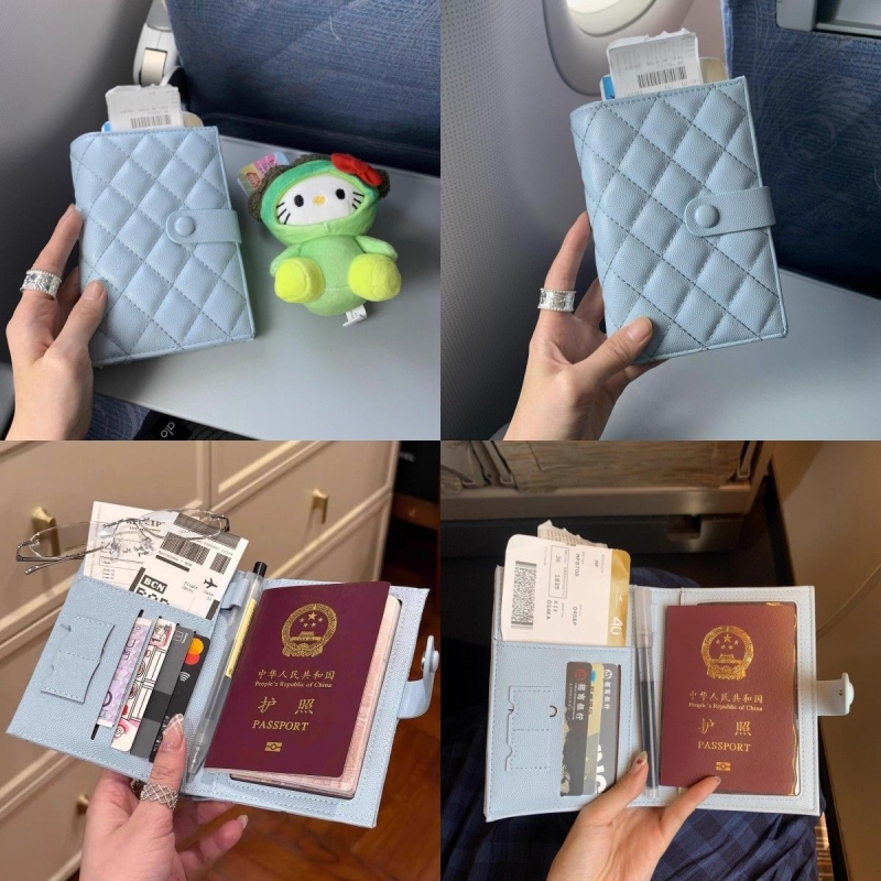 小红书同款证件套护照夹ins高颜值多功能三合一机票证件收纳包