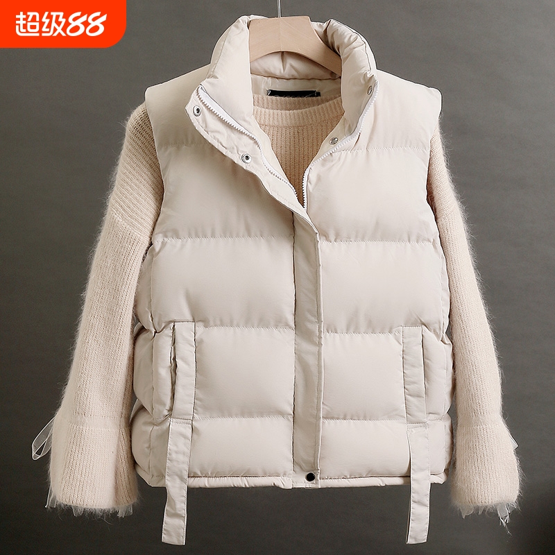 羽绒棉马甲女外穿2025秋冬新款加厚小个子马夹外搭坎肩背心短外套