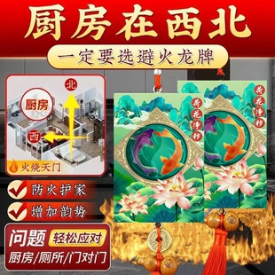 入户门对厕所化解卫生间净污秽在鲤鱼牌五帝钱挂件进门厨房大门