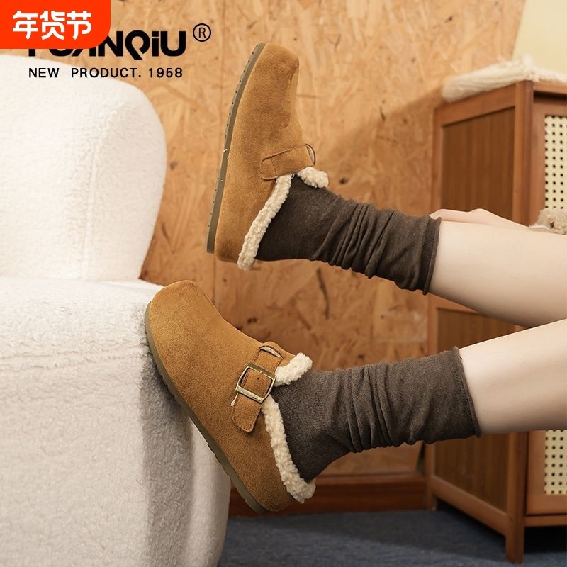 环球加绒厚底勃肯鞋女款2025冬季新款复古雪地靴轻便防滑保暖棉鞋,女鞋,勃肯鞋/软木鞋,淘宝优惠券,粉丝福利购,淘宝优惠卷