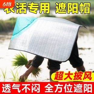 防晒披风帽尖顶帽遮阳户外采茶斗笠隔热防雨遮阳帽钓鱼帽子神器
