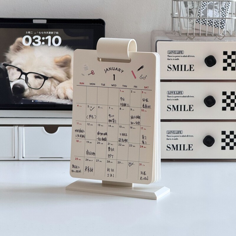 台历2026年新款可爱翻页日历办公桌面摆件记事计划月历高考倒计时