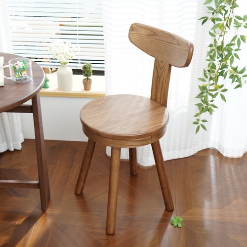 简约实木书桌椅白蜡木旋转餐椅