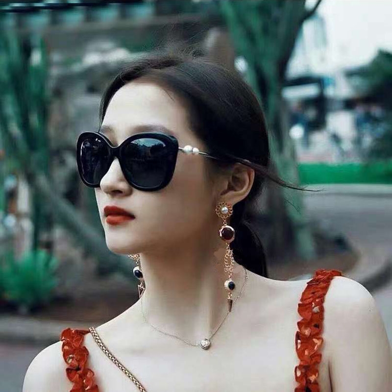 墨镜女款时尚百搭5339小香风明星同款珍珠偏光防紫外线防晒太阳镜