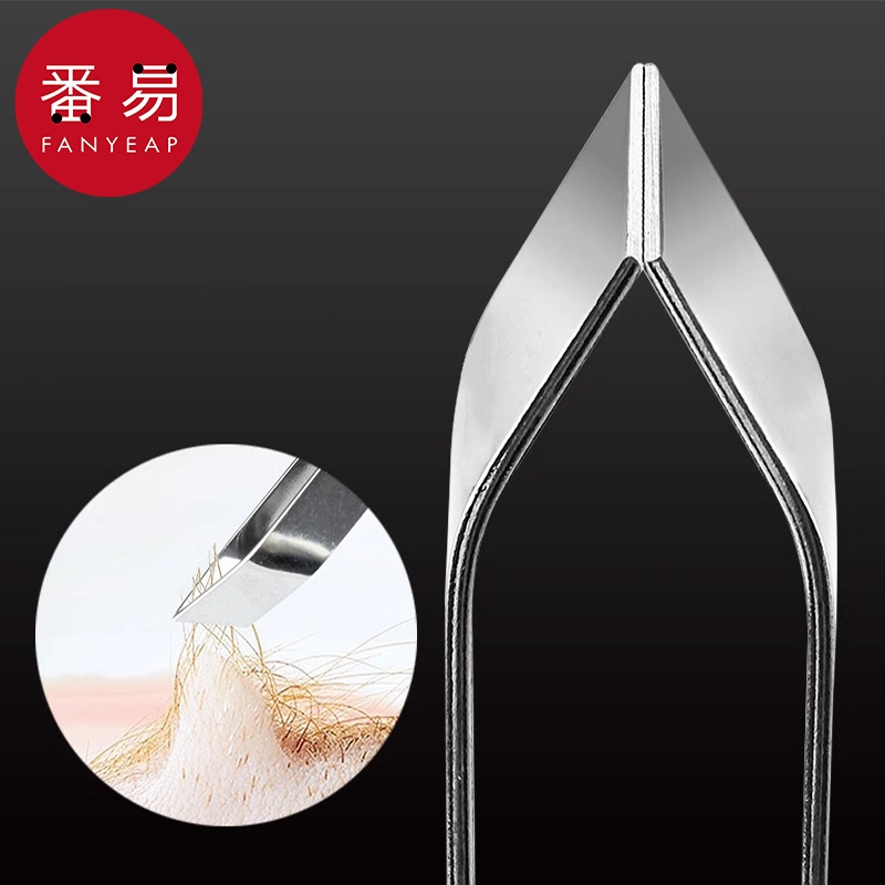 猪毛夹AC1sn0-拔毛器不锈钢去鱼刺拔鸭鹅鸡毛镊子拔毛夹家用夹