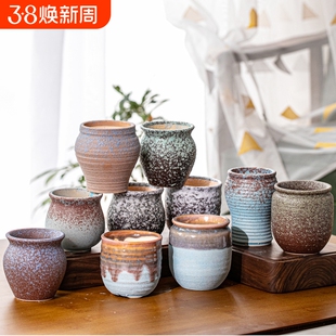 花盆多肉陶瓷法师老桩盆大口径特价清仓简约多肉专用花盆套装组合