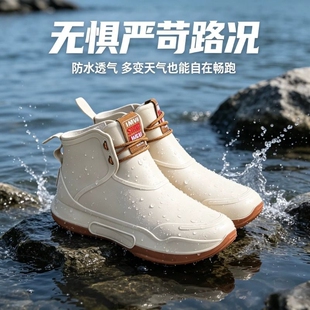 情侣雨鞋男低帮韩版时尚水鞋防滑系带胶鞋女春夏短筒套鞋防水鞋男