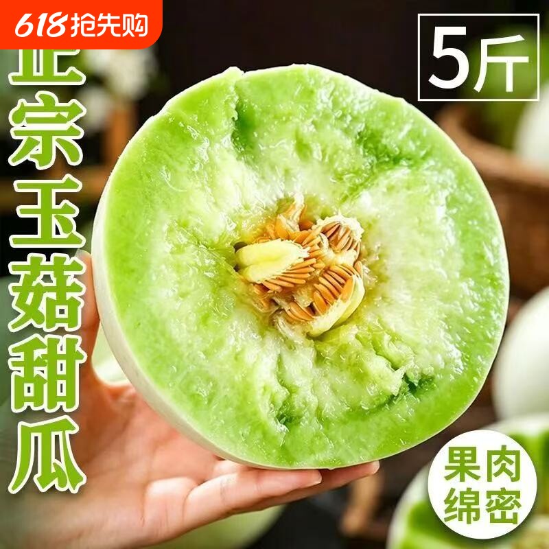 山东单县   玉菇甜瓜冰淇淋蜜瓜新鲜水果羊角密瓜口感佳甜度高