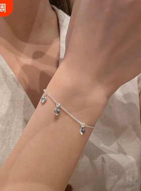 新款可爱银色手链带七铃铛手链有声音脚绳简约百搭手链男女学生款