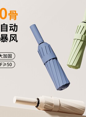 天堂伞款自动雨伞两用伞加固防晒防紫外线折叠透明手动双层纤维
