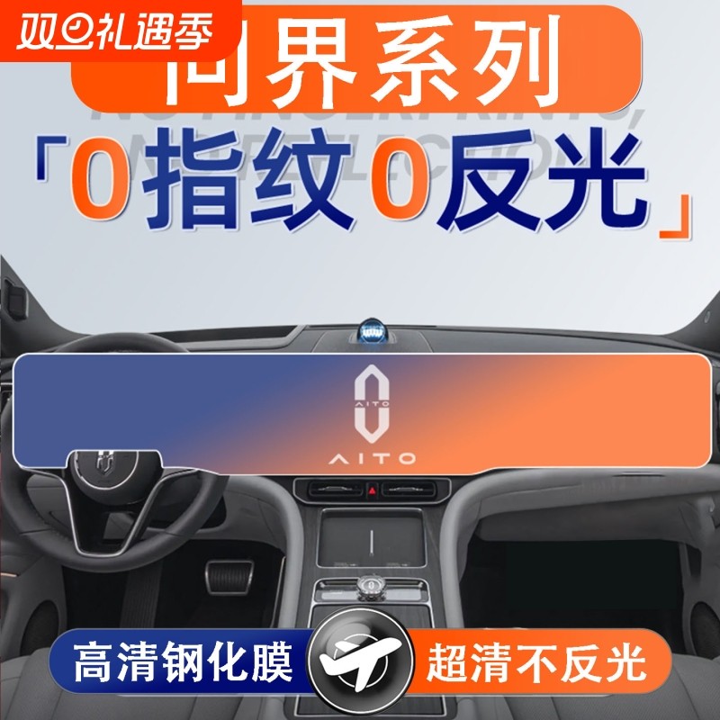 适用25款问界M7/M5/M9M8仪表屏幕钢化膜导航中控贴膜保护这内装饰