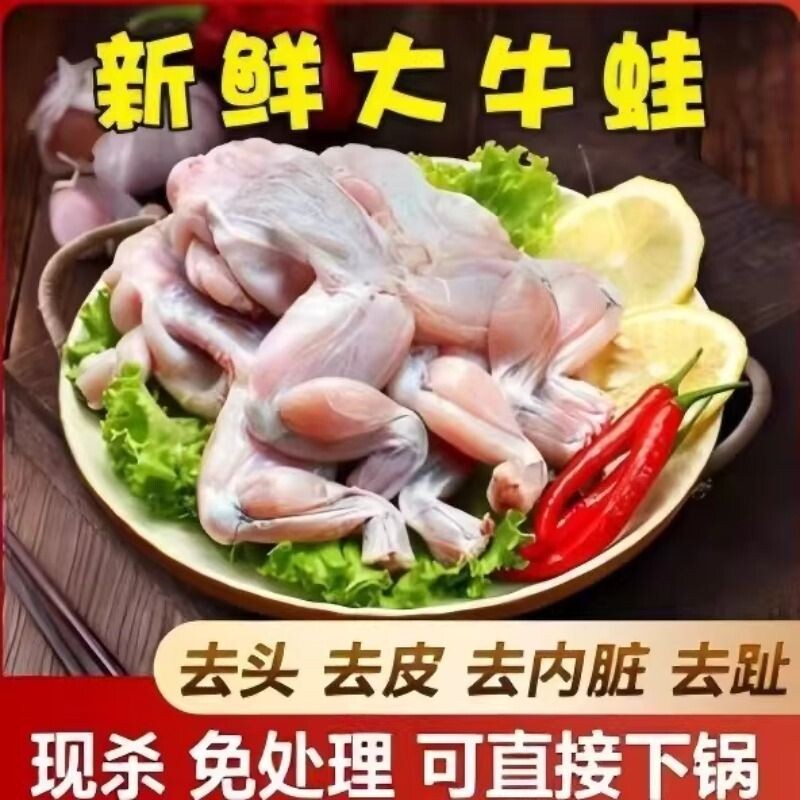 新鲜冷冻牛蛙用青蛙肉火锅烧烤食材生鲜批发半成品商用水产整条