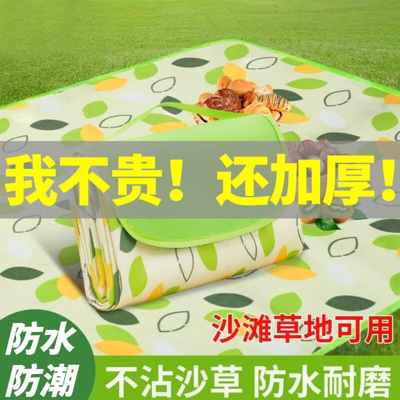 野餐垫防潮垫加厚户外露营便携防水郊游地垫春游垫子沙滩垫一次性