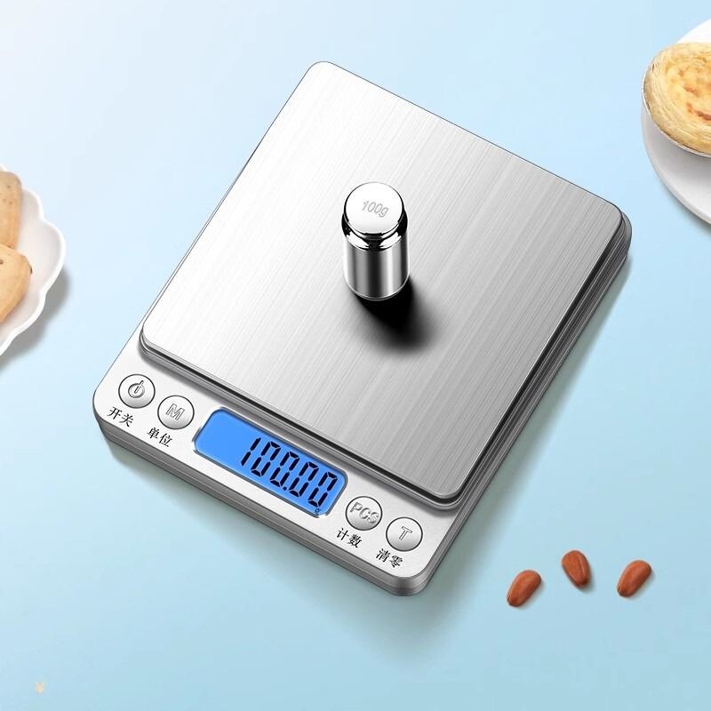 高精度迷你电子秤精准厨房秤烘焙食物称重小型家用克秤天平中药称