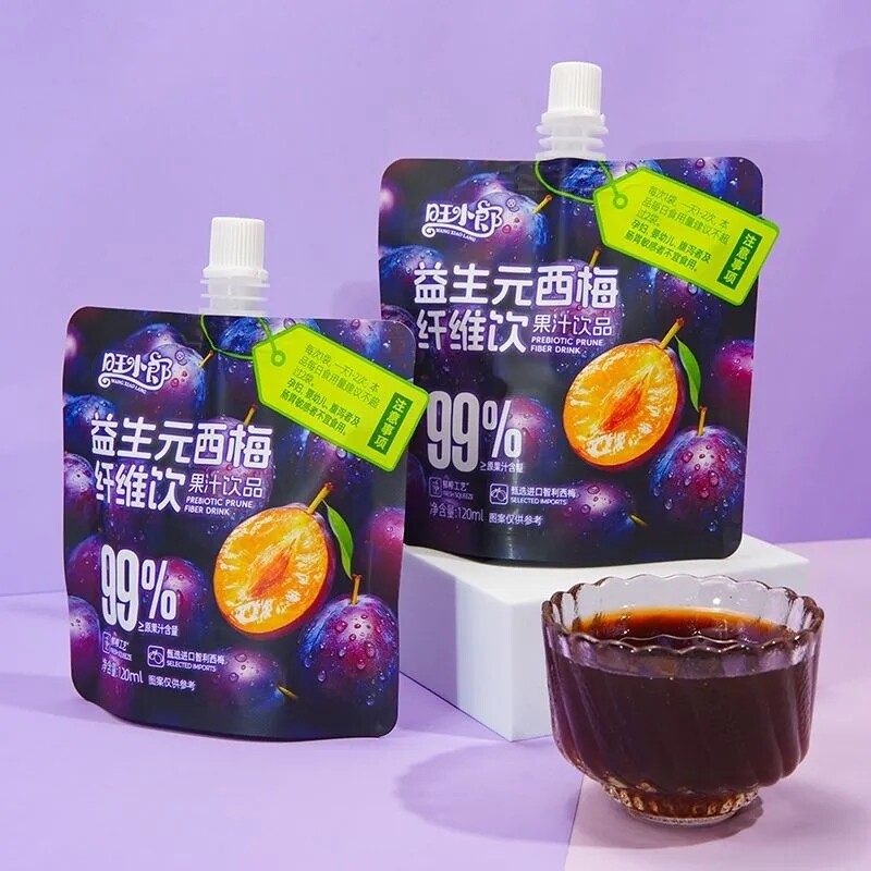 益生元西梅果汁夏天多喝0脂纤维果饮0添加商场同款梅汁饮品袋装图片