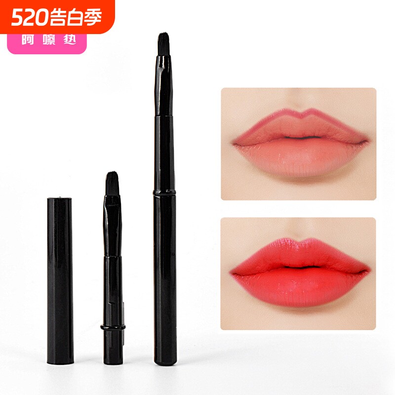 唇刷H1pf0-便携式唇笔迷你化妆刷彩妆软毛勾勒唇型带盖刷化妆用