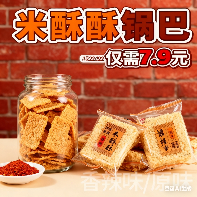 安徽特产米酥酥手工糯米锅巴原味零食小包装整箱批发休闲小吃怀旧
