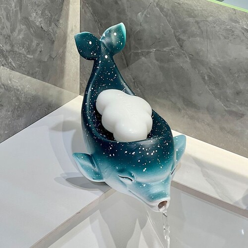 海豚沥水肥皂盒陶瓷家用