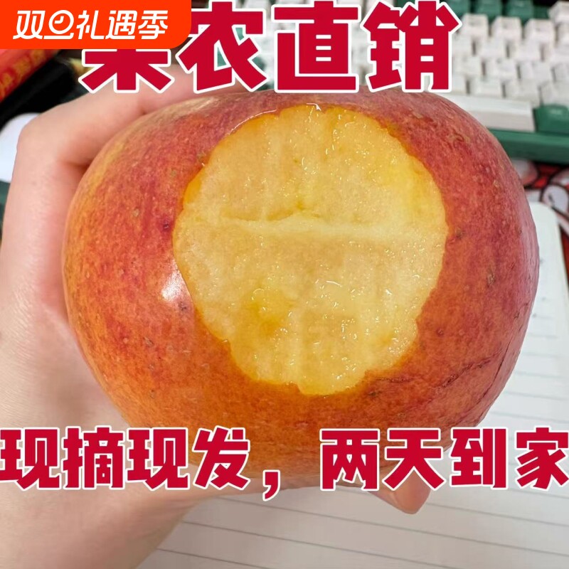 野生丑苹果红富士苹果农家自种新鲜应季脆甜丑苹果现摘水果一整箱