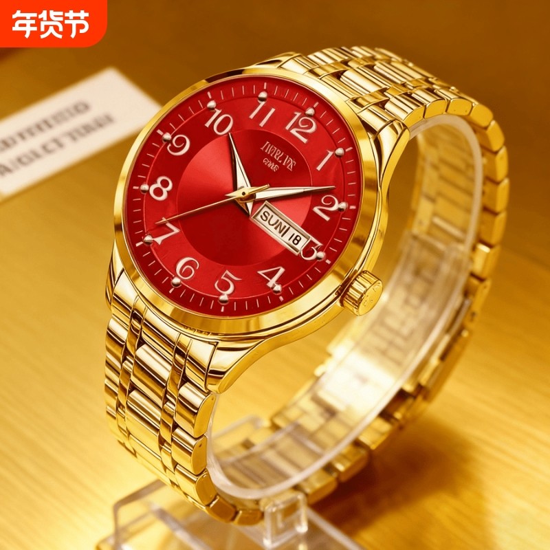 手表瑞士名表正品全自动机械风石英表商务高级感夜光防水时尚钢带