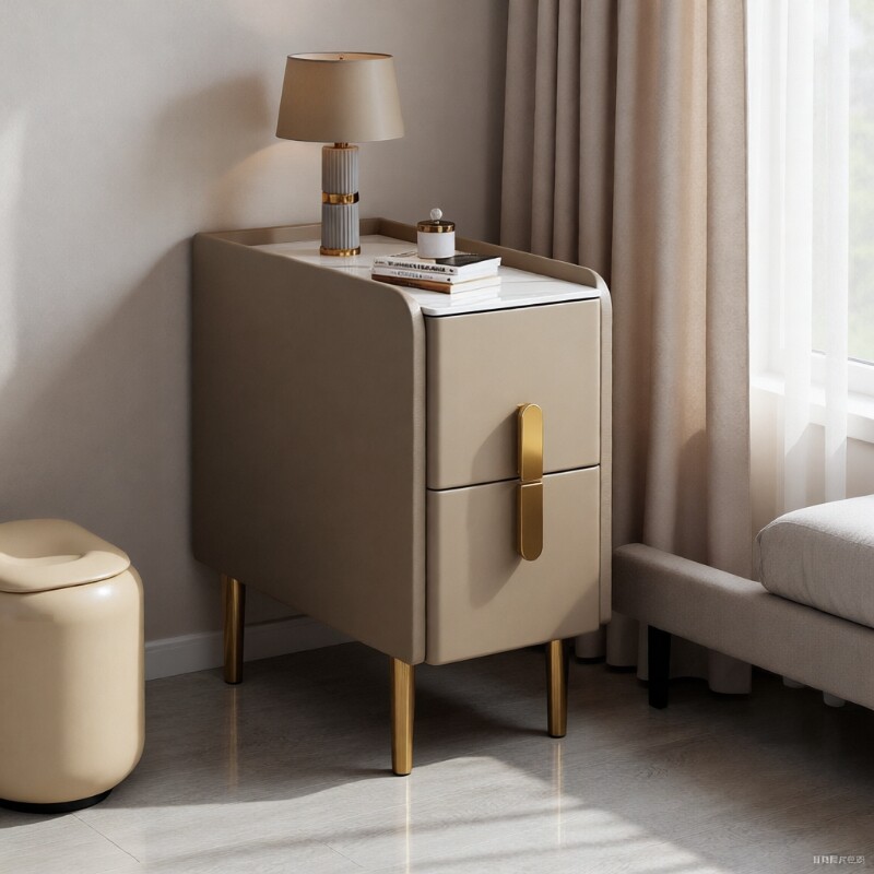 实木床头柜现代简约20cm储物柜小型收纳柜轻奢超窄床边柜移动卧室