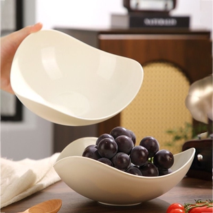 塑料水果盘子高颜值白色客厅家用茶几零食碟盘糖果盘干果盘篮