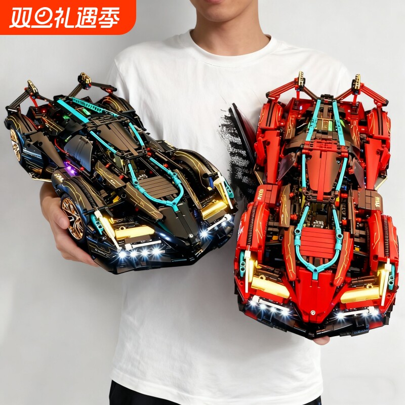 兼容乐高积木2025新款兰博V12基尼跑车模型赛车男孩拼装玩具汽
