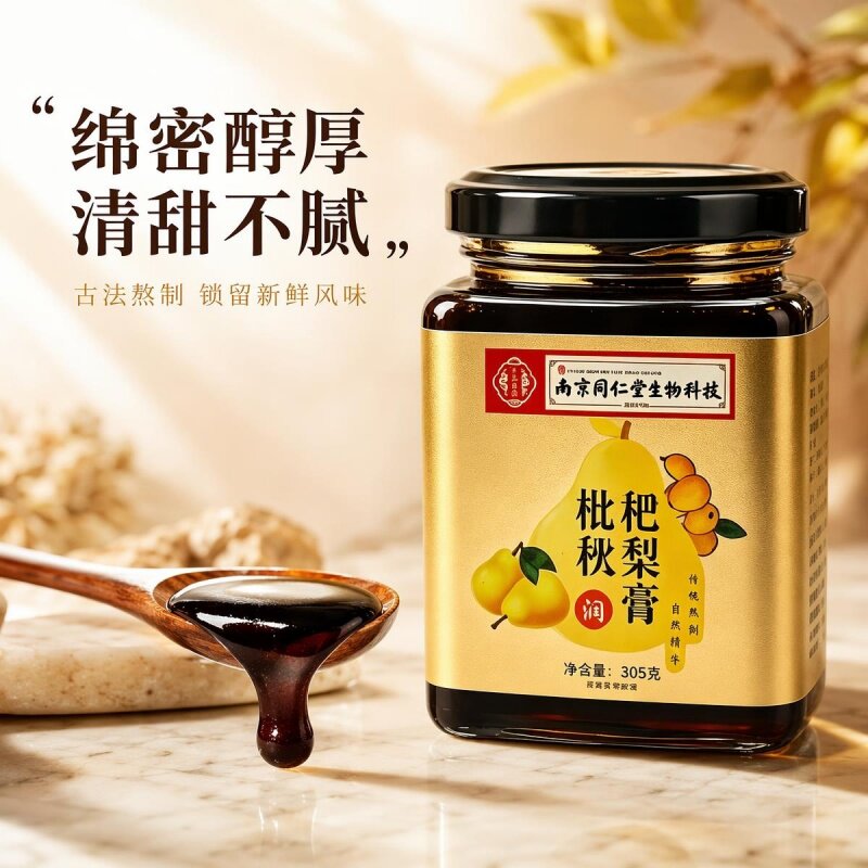 枇杷秋梨膏雪梨泡水冲调饮料独立包装百合玫瑰养生冲泡茯苓古法