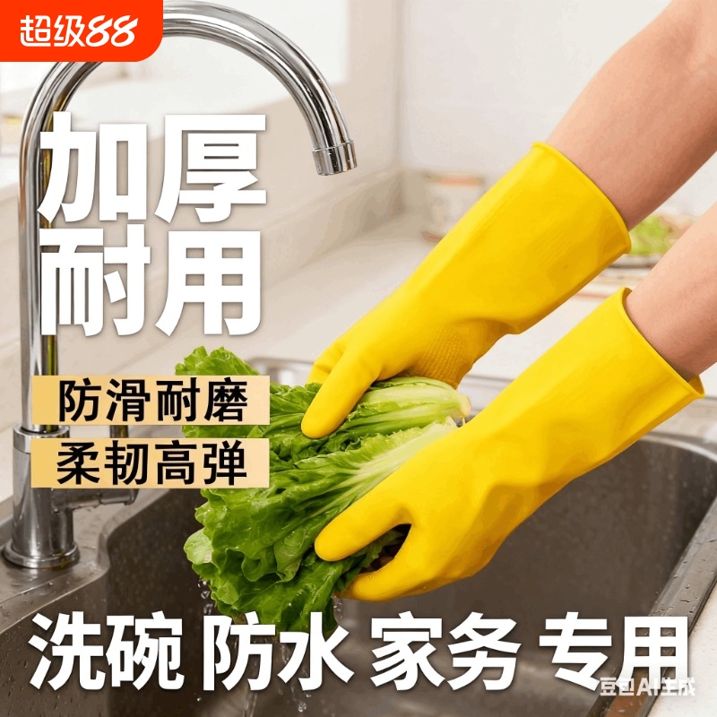 乳胶洗碗手套防水|超1000次加购