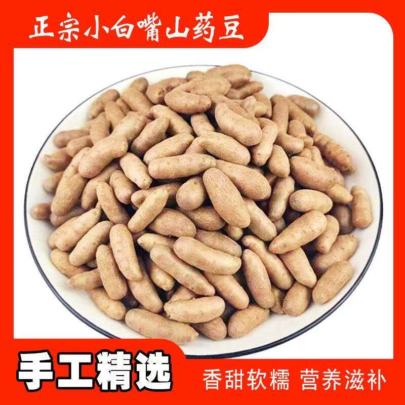 农家种植河北特产小白嘴山药豆长山药豆铁棍山药粉糯豆人工筛选