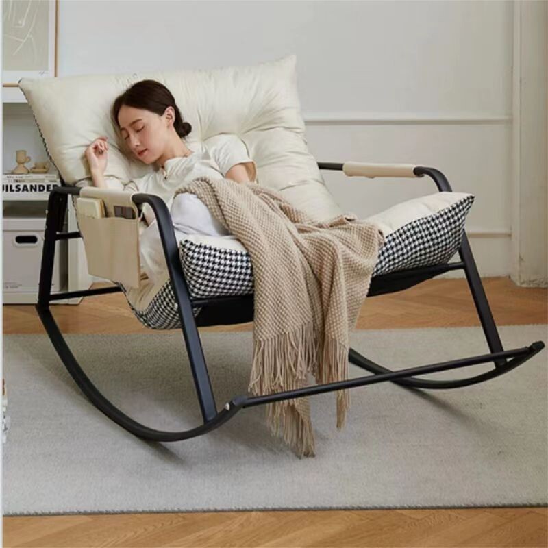 网红北欧ins双人摇摇躺椅卧室轻奢睡摇椅午休闲可躺睡懒人小沙发