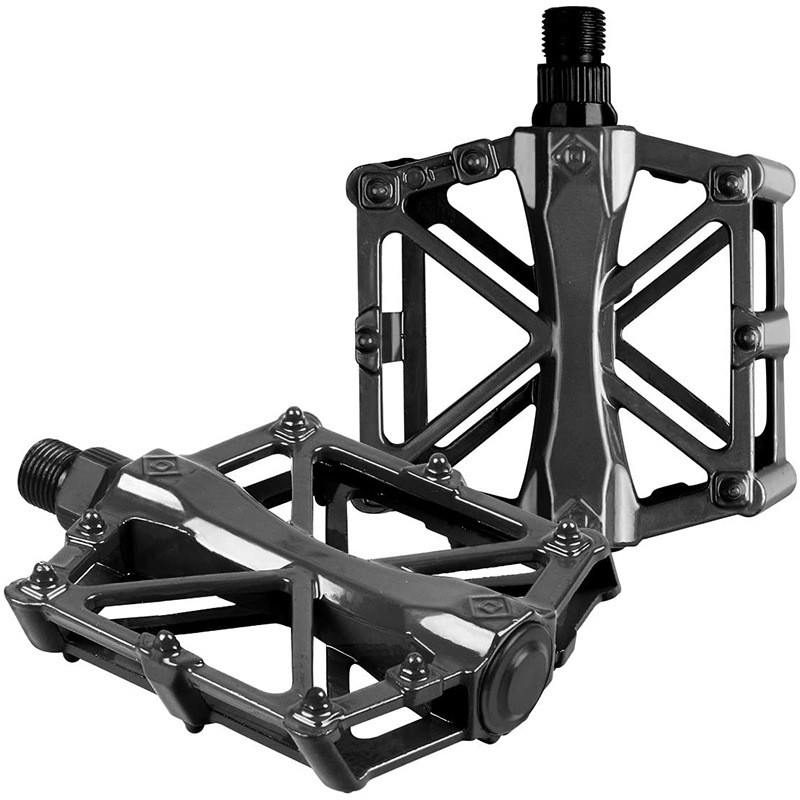 2021均码自行车脚踏山地车铝合金脚蹬透气公路车改装厚底多色踏板