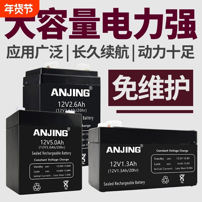 12V免维护蓄电池音箱LED应急灯铅酸电池消防门禁后备电源12伏电瓶