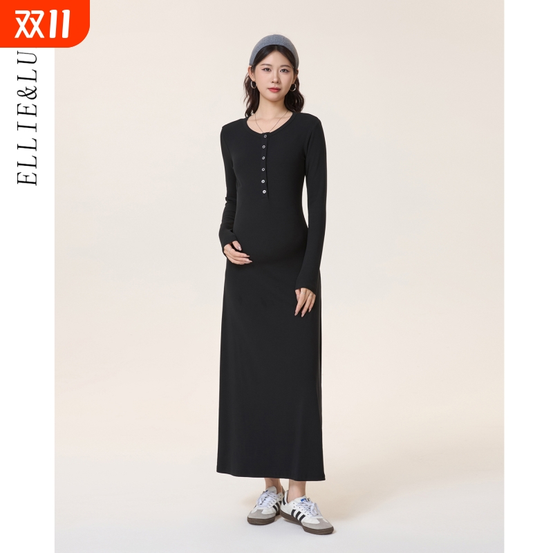 ellieluke孕妇裙秋季长款连衣裙