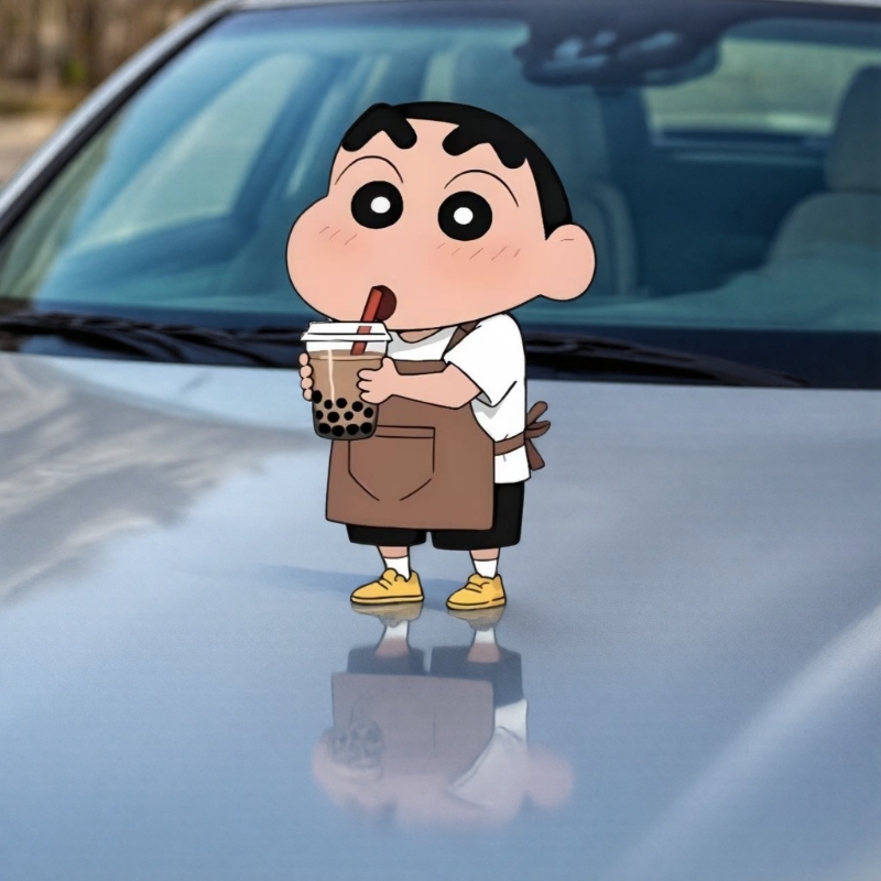 蜡笔小新PVC车门窗防水装饰贴纸