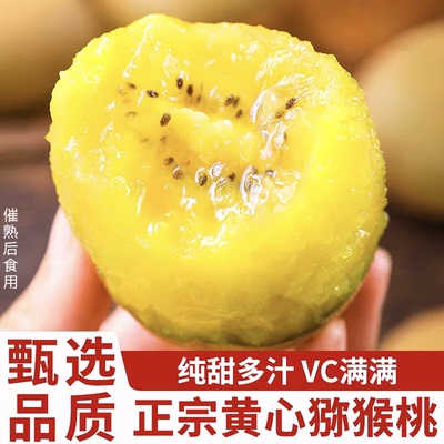 黄心猕猴桃饱满多汁酸甜美味
