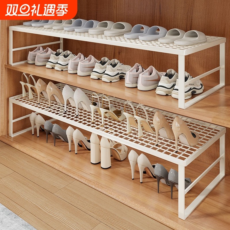家用鞋柜分层架门口室内摆鞋架开放式免打孔置物架宿舍落地收纳架